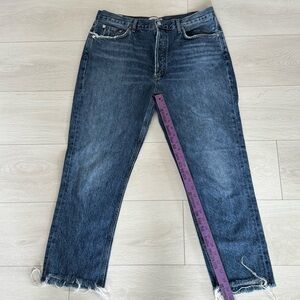 Agolde Riley Crop High Rise Denim Jeans Size 31 - 100% Organic Cotton